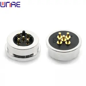 Waterproof Male Female Magnetic Connector 5Pin Circular Charging Port Socket 2A12V Pogopin