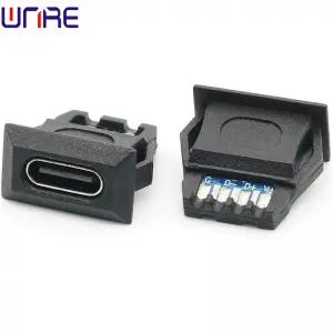 TYPE-C-00010 Connector Waterproof Buckle Inclined USB Interface Charging Micro Socket