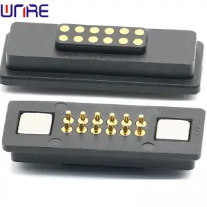 CZX-E3 12P Waterproof Square Magnetic Connector Pogopin Male Female Socket Charging Connector