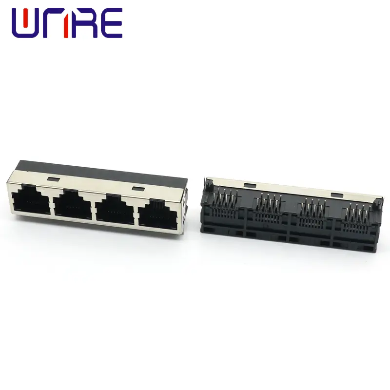 RJ45-55-1X4 Half Pack Black Network Socket Connector 1