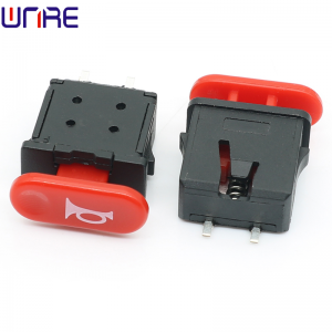 Electric scooter lock-free two-foot self-reset horn modified button switch