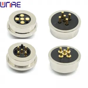 5pin 360°circular connector pogopin strong magnetic connector