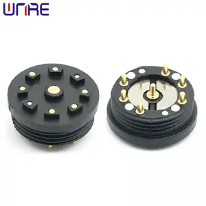A13-14mm-7P Pogopin Magnet Port Male Female Adsorption Magnetic Connector Circular Threaded