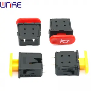 Electric scooter lock-free two-foot self-reset horn modified button switch