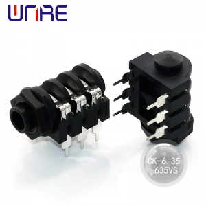 Headphone Socket CK-6.35-635VS Audio Connection Devices, black