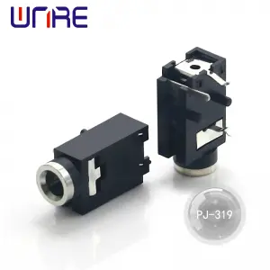 PJ-319 Headphone Socket Black 3-pin