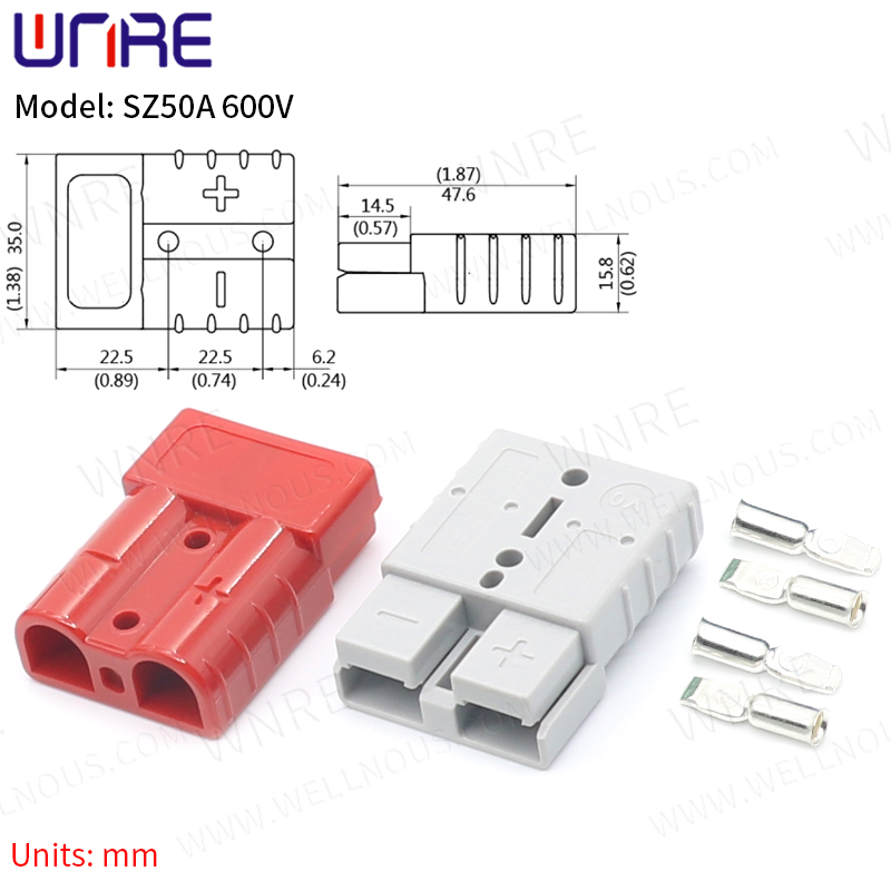 ：SZ50A (6awg-16mm ²) Terminal Plug Terminal Battery Charging Socket Port Connector Interface 600V2