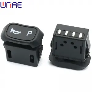 Horn p key self-locking reset black button high medium and low gear shift three-gear self-locking handle keys boat-type switch