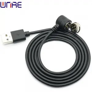 USB Male Female 4P Pogopin Magnetic Connector 24AWG Fast Charging Power Data Cable Connector