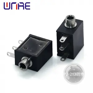 PJ-213 Waterproof, 3-pin, Black, Headphone socket