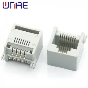 RJ45-5521-8P8C-R Pin Gray Telephone Socket Crystal Head Female Interface Network Socket Connector