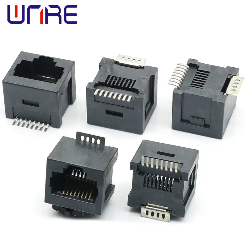 RJ45-5445-1X1-8P8C-SMT All Plastic Without Light Network Socket Connector Interface1