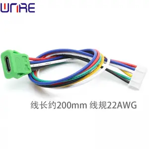Snap Flat 6P Fast Charging With Wires Type-c-00280 USB Connector Female Power Port Socket Connector