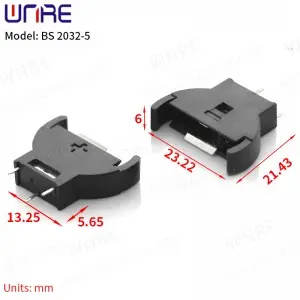 Black BS Battery Holder BS-2032-5 Button Cell Battery Socket Case Box Coin Cell Socket 5Pcs