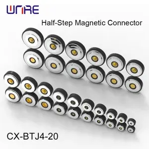 CX-BTJ4-20mm Pogopin Half-Step Magnetic Connector Customizable Male Female Charging Socket For Security Systems Robot Tool Changer