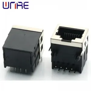 Single Port Half Pack RJ45-58C Crystal Head Female 8P8C Black Network Socket Connector Interface