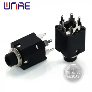 CK-6.35-630AS 5-pin black headphone Jack 0.5A 30V