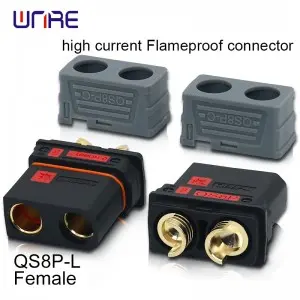 QS8P-L High current flameproof connector Male and female 130A PA66 Gold-plated brass