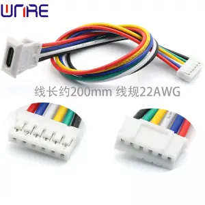 Type-c-00270 Buckle slope 6P Fast Charging Data Cable Connector USB Power Connector Socket