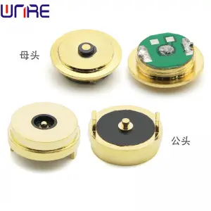 Round 360° strong magnetic male-female connector with PCB