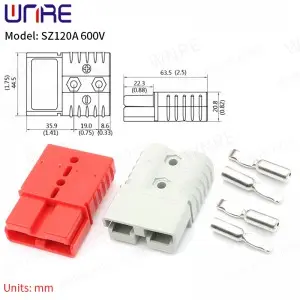 SZ120A (4awg-25mm²) Connector Wiring Terminal Plug Charging Socket Port Battery Interface Connector