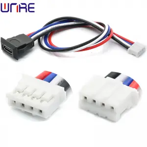 Type-c-00130 Snap Slope 4P Fast Charging Data Cable Socket USB Power Connector Port Female Socket