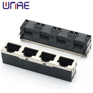 RJ45-56-1X4 Half Pack With Shell New Module Connector 8P8C Network Socket Connector Interface