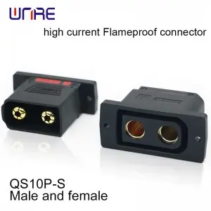 QS10P-S High current flameproof connector Male and female 210A Gold-plated Energy Storage