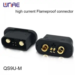 QS9U High current flameproof connector Male and female 160A PA66 Gold-plated brass E-bikes