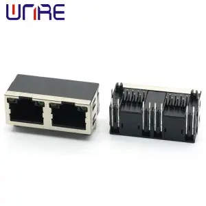 RJ45-56-1X2 Half Pack With Light New Module Female Horizontal Network Socket Connector Interface