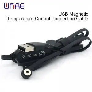 USB Magnetic Connection Cable Pogopin Magnetic Contacts Temperature-Control 3-Speed Adjustable Fast Charging