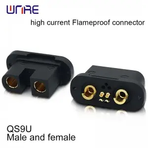 QS9U High current flameproof connector Male and female 160A PA66 Gold-plated brass E-bikes