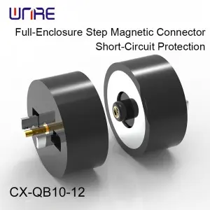 CX-QB4-20mm Full-Enclosure Step Short-Circuit Protection Magnetic Connector Customizable MaleFemale Pogopin For Drone EVCharging