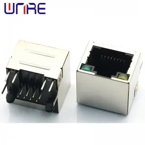 RJ45-56 With Light And Shell Network Socket Connector Interface Crystal Head Module Connector
