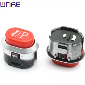 Children’s toy battery car P key horn repair key red lock-free self-reset handle electric car start switch