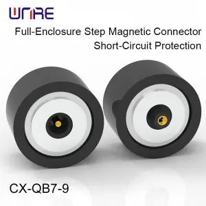 CX-QB4-20mm Full-Enclosure Step Short-Circuit Protection Magnetic Connector Customizable MaleFemale Pogopin For Drone EVCharging