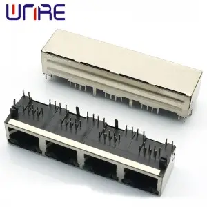 RJ45-56-1X4 With Light And Shell Without Spring 8P8C Network Socket Connector Interface