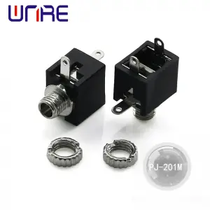 PJ-201M earphone jack plug 2.5mm female earphone jack black