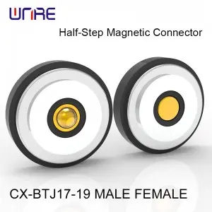 CX-BTJ4-20mm Pogopin Half-Step Magnetic Connector Customizable Male Female Charging Socket For Security Systems Robot Tool Changer
