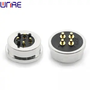 Magnetic Connector 4Pin Circular Intelligent Charging Port 2A12V Male Female Pogopin Connector