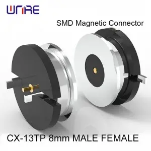 CX-13TP SMD Magnetic Connector Pogopin Customizable Male Female Charging Socket For IndustrialRobot EVCharging Wireless Charging