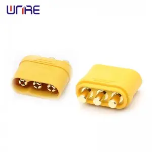Three-core MR60-M Plug With Sheath Brass Gold Plated