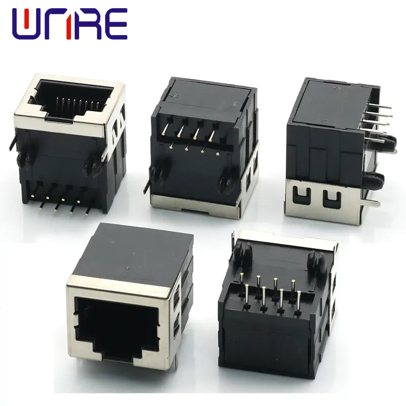 Single Port Half Pack RJ45-58C Crystal Head Female 8P8C Black Network Socket Connector Interface1