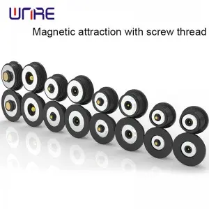 Magnetic Attraction With Screw Thread Male Female Connector PogoPin Contacts High-Power Circular Magnetic Charging