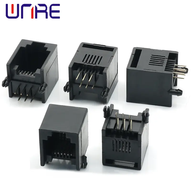 RJ45-5521-1X1-6P6C Without Ears Network Socket Connector 1