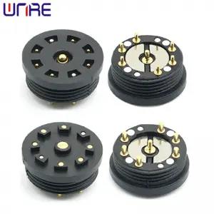 A13-14mm-7P Pogopin Magnet Port Male Female Adsorption Magnetic Connector Circular Threaded
