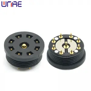 Circular Pogopin Magnetic Connector A13-14mm-9P Male Female Threaded DC Magnet Charging Port