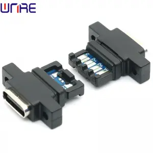 TYPE-C-00300 Front Lock Screw Waterproof With Ears Fast Charging Socket USB Power Connector