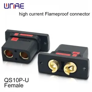 QS10P-U High current flameproof connector Male and female 210A Gold-plated Energy Storage