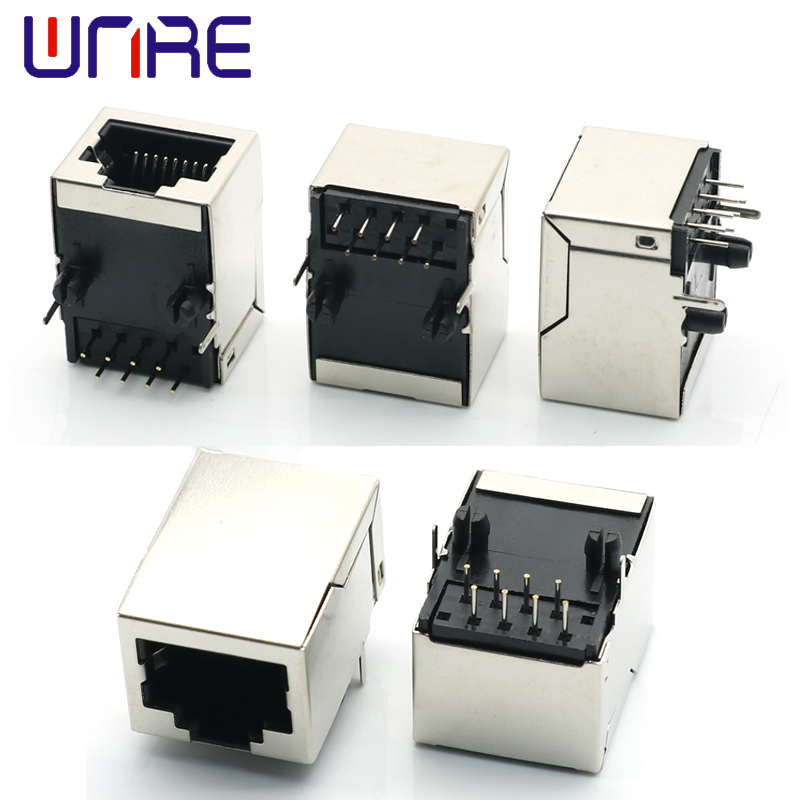 RJ45-59 Single Port Without Light Rear Pin Network Socket Connector1